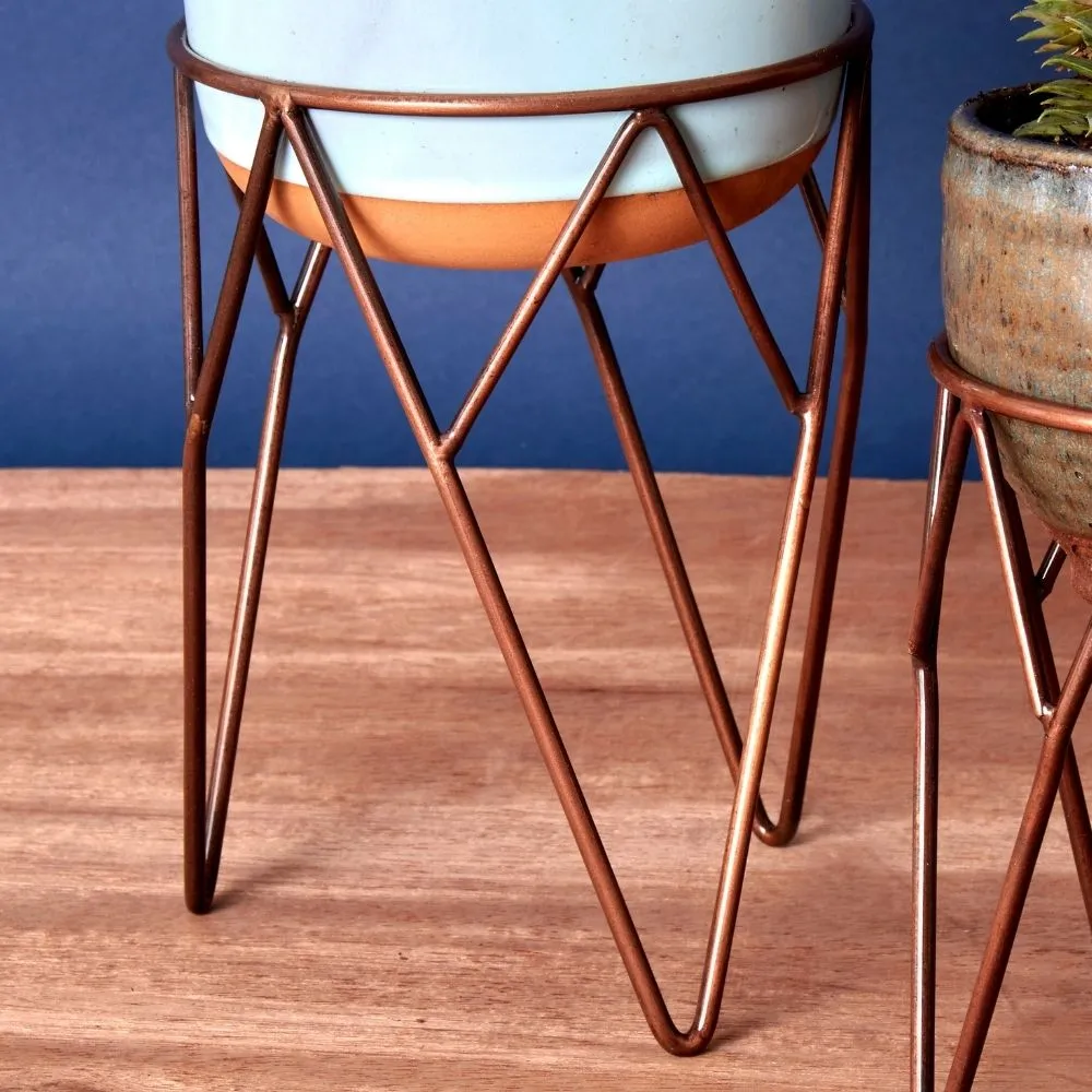 Short Iron Wire Plant Stand Set