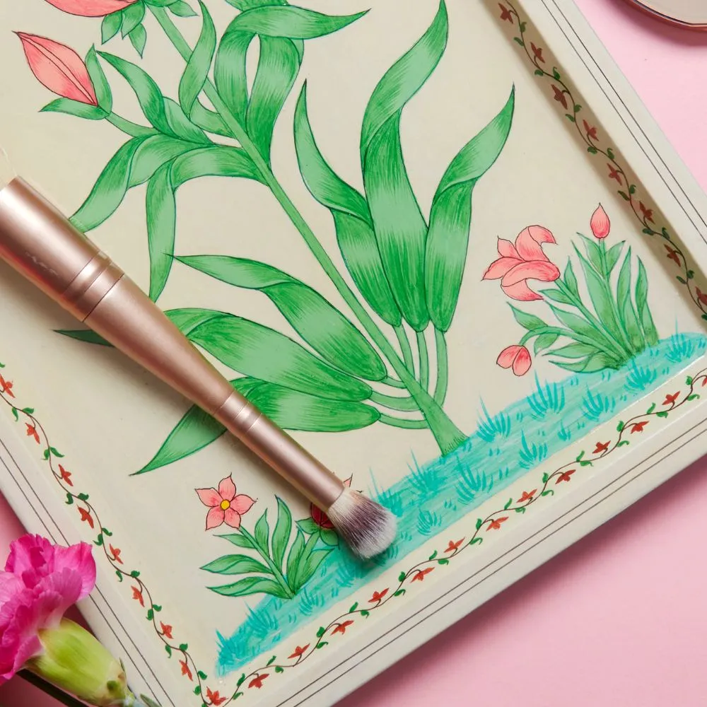 Small Beige Bold Floral Tray