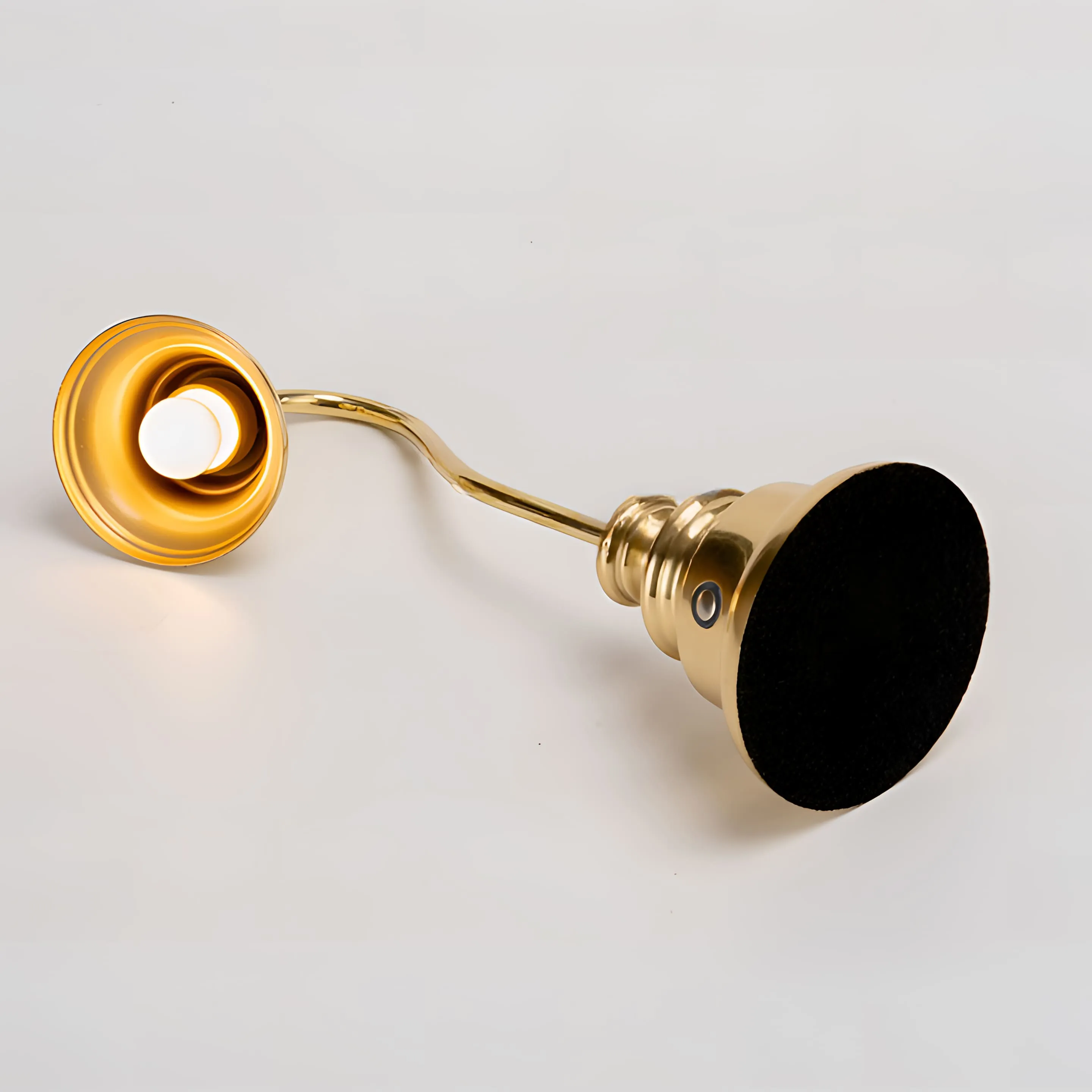 Small Brass Cordless LED Table Lamp - Rechargeable Reading Lamp