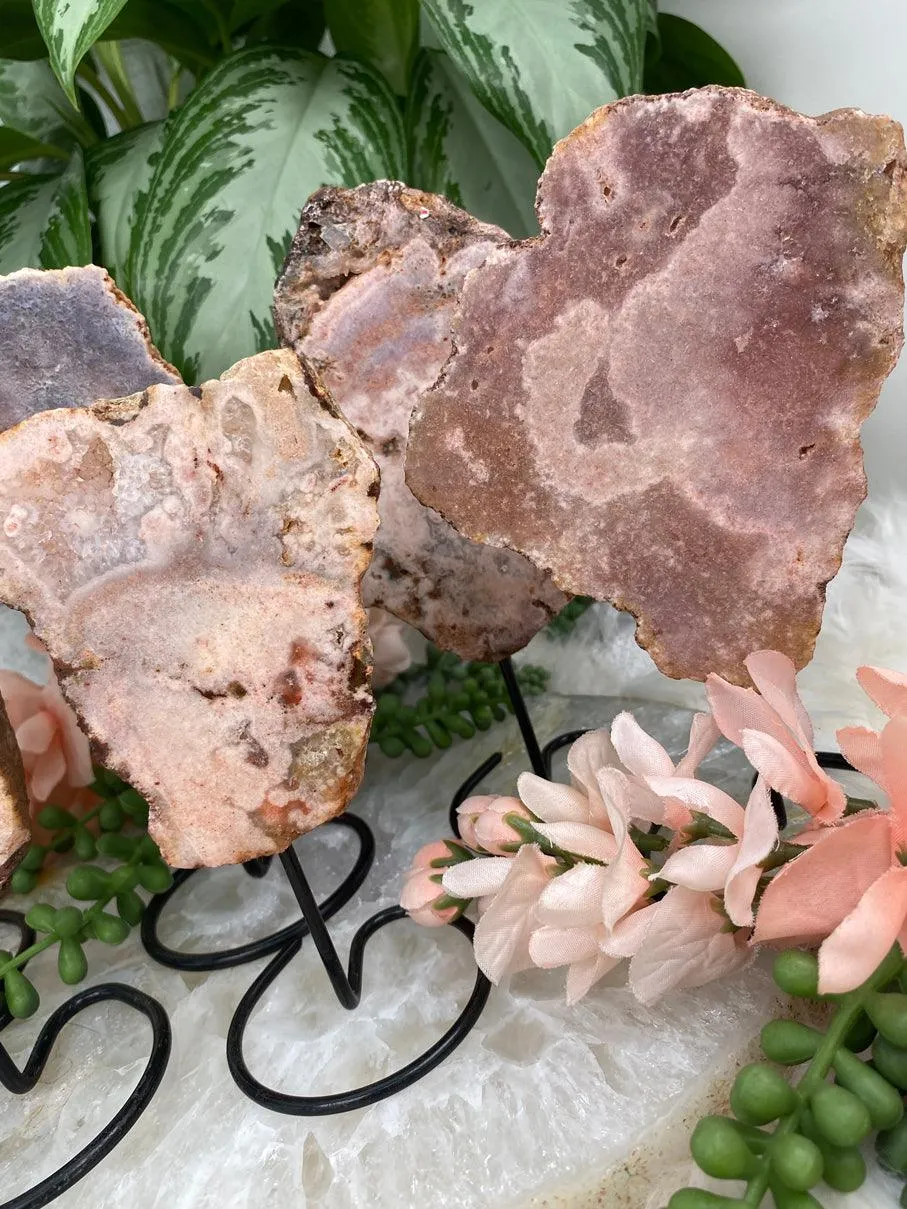 Small Pink Amethyst Display