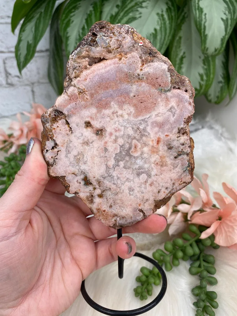 Small Pink Amethyst Display