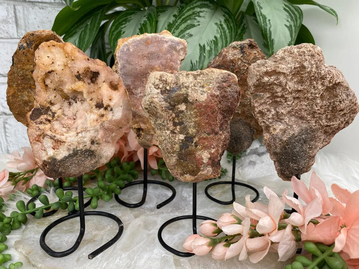 Small Pink Amethyst Display