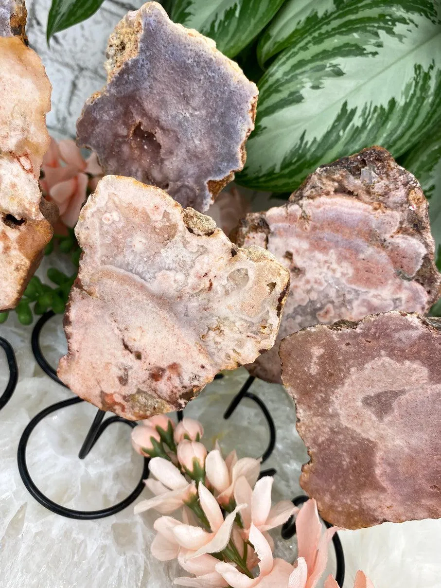Small Pink Amethyst Display