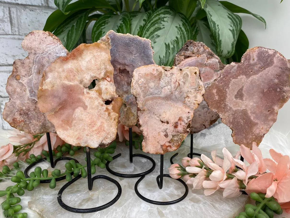 Small Pink Amethyst Display