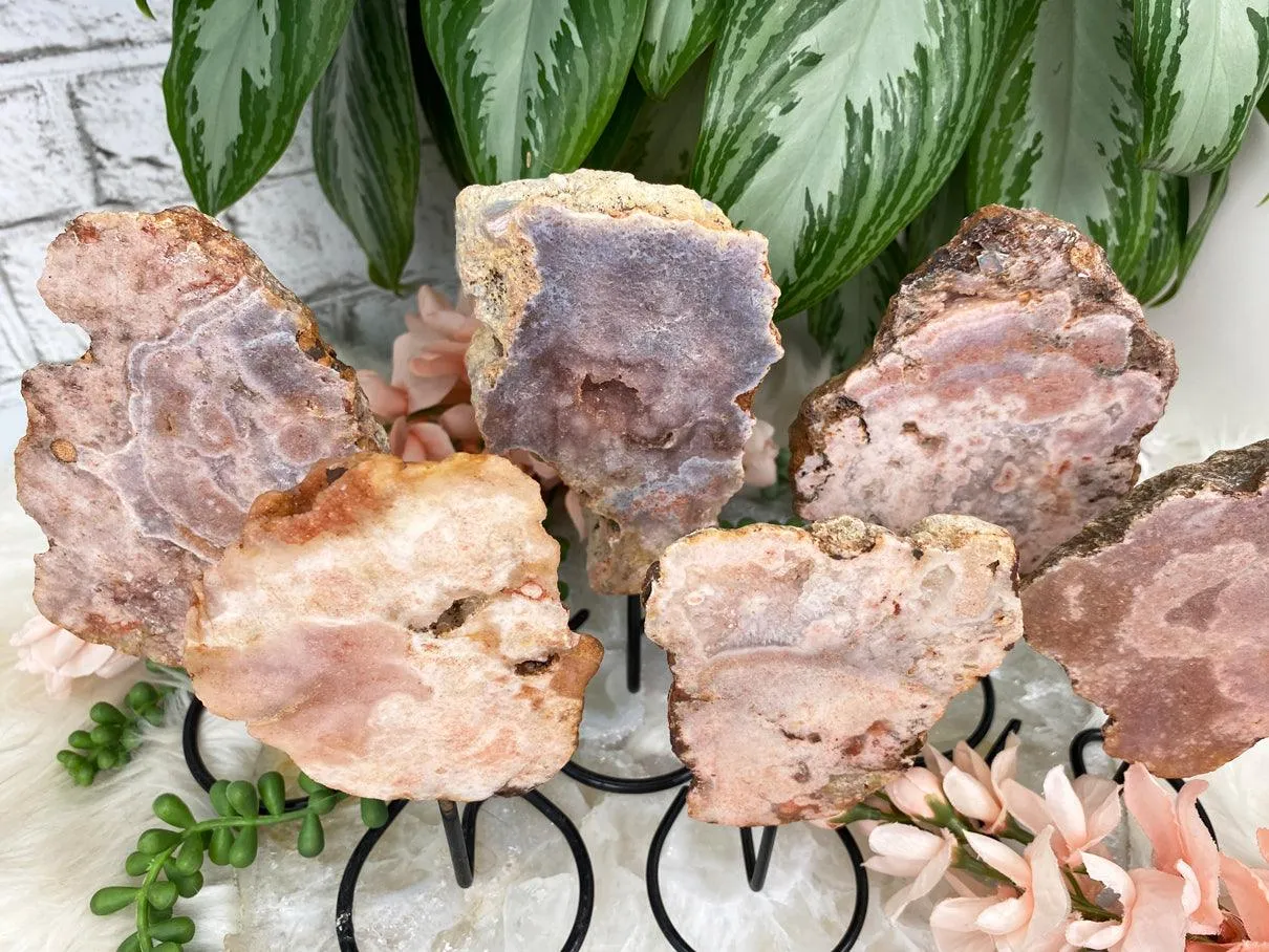 Small Pink Amethyst Display