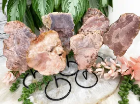Small Pink Amethyst Display