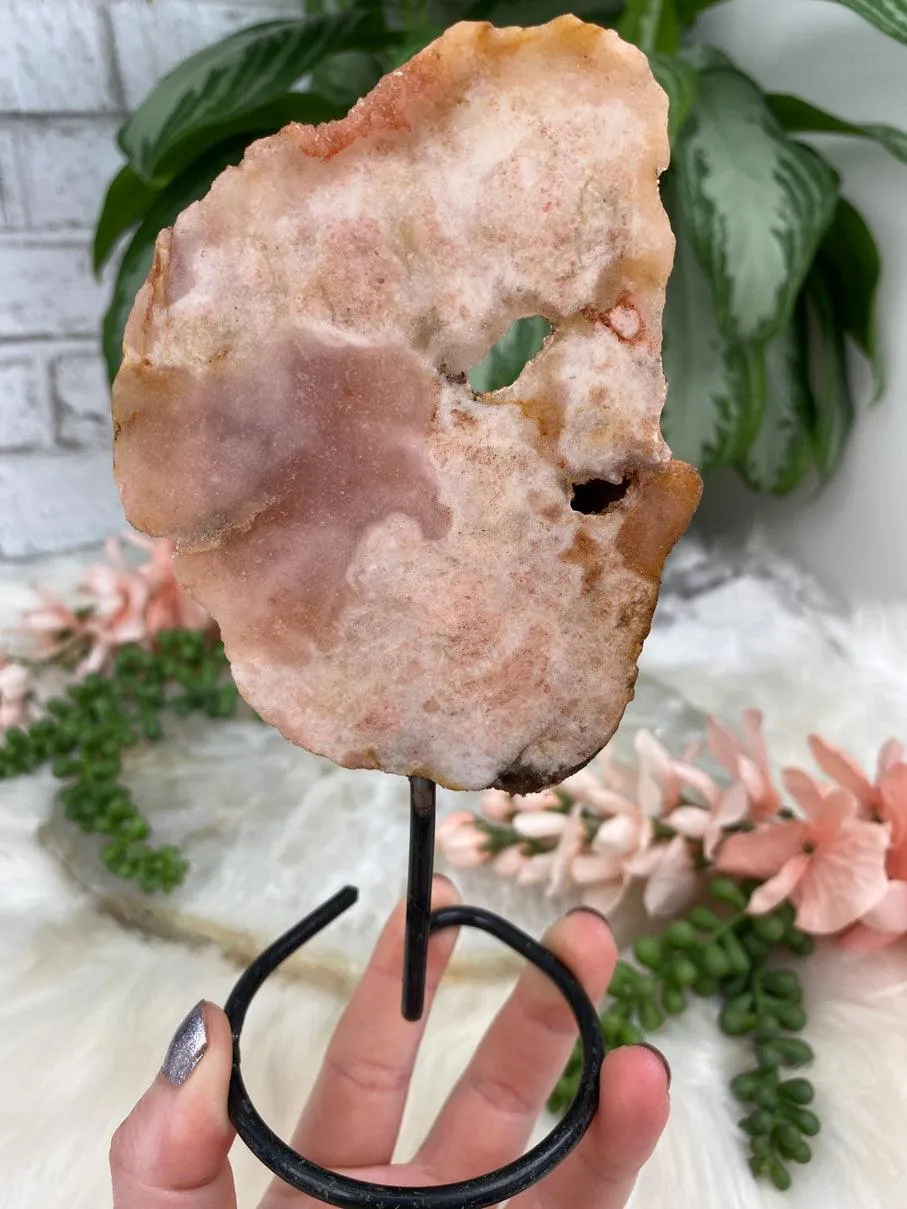Small Pink Amethyst Display