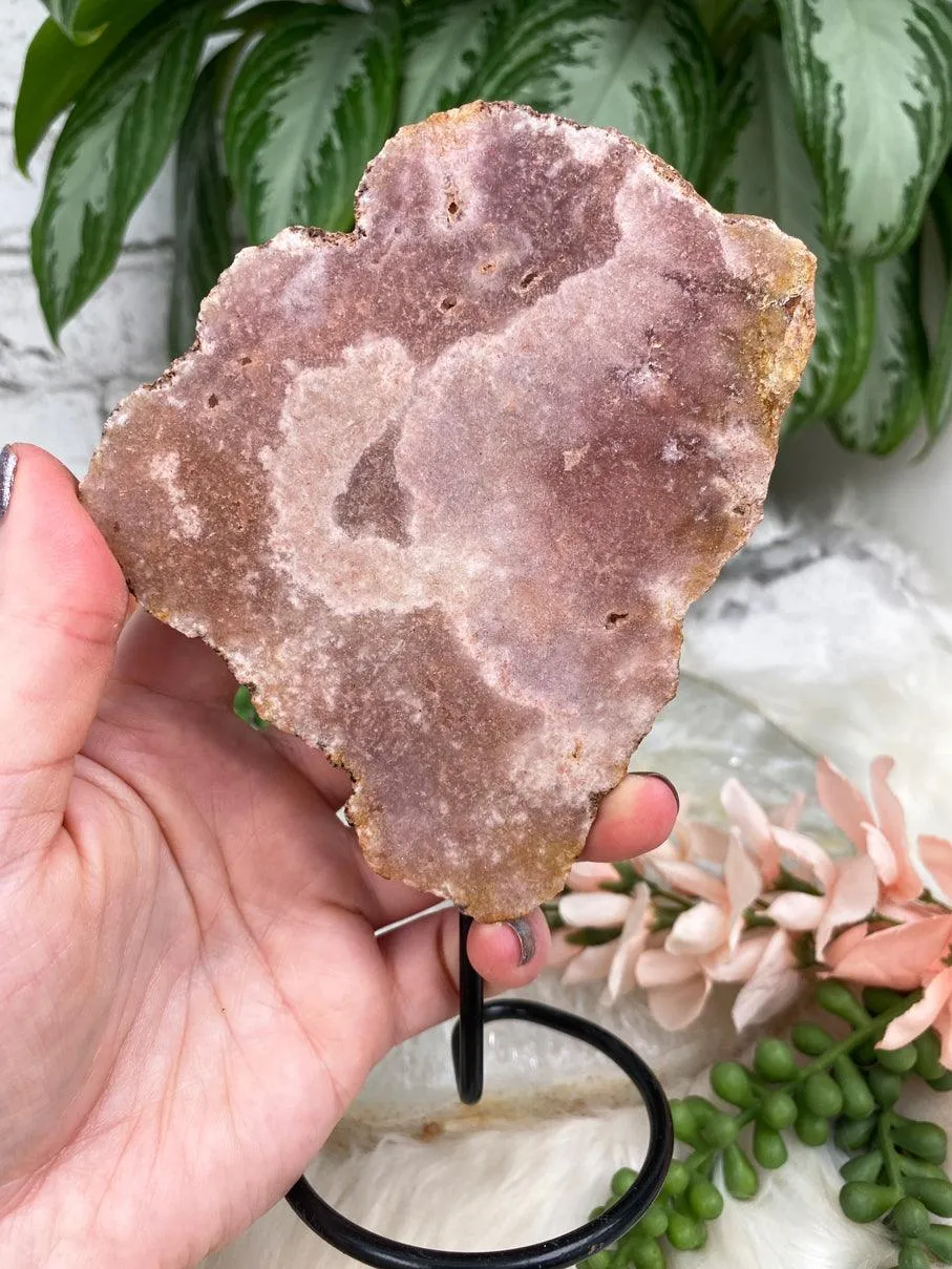 Small Pink Amethyst Display