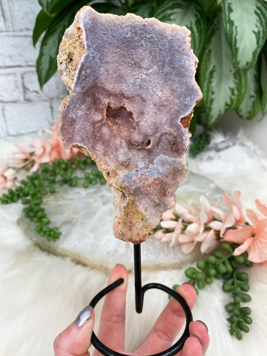 Small Pink Amethyst Display