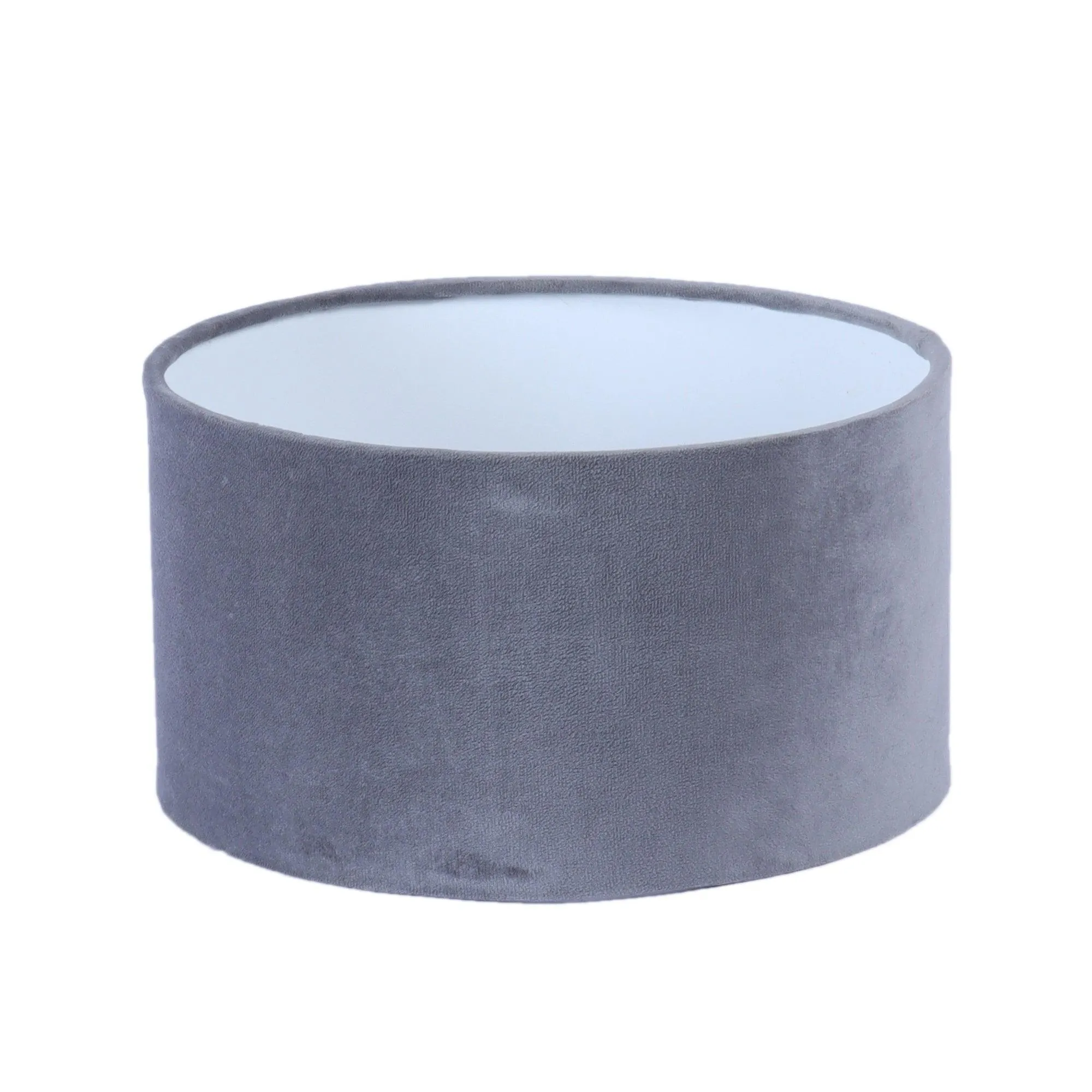 Stylish Silver Table Lamp Light With Grey Velvet Shade | Decorative Lampshade For Home Decor