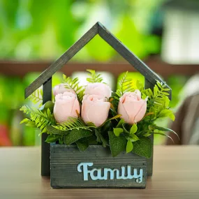 The Better Home Artificial Flowers for Decoration I Aesthetic Room Decor Items for Living Room, Bedroom, Hall | Fake Plants for Office Desk, Shelves, Tabletops | Light Pink Roses I 25 CM Long |