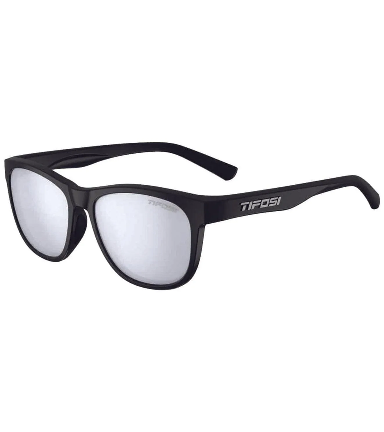 Tifosi swank Sunglasses - Satin black smoke bright blue