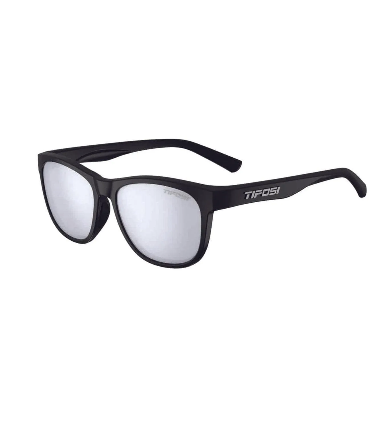 Tifosi swank Sunglasses - Satin black smoke bright blue