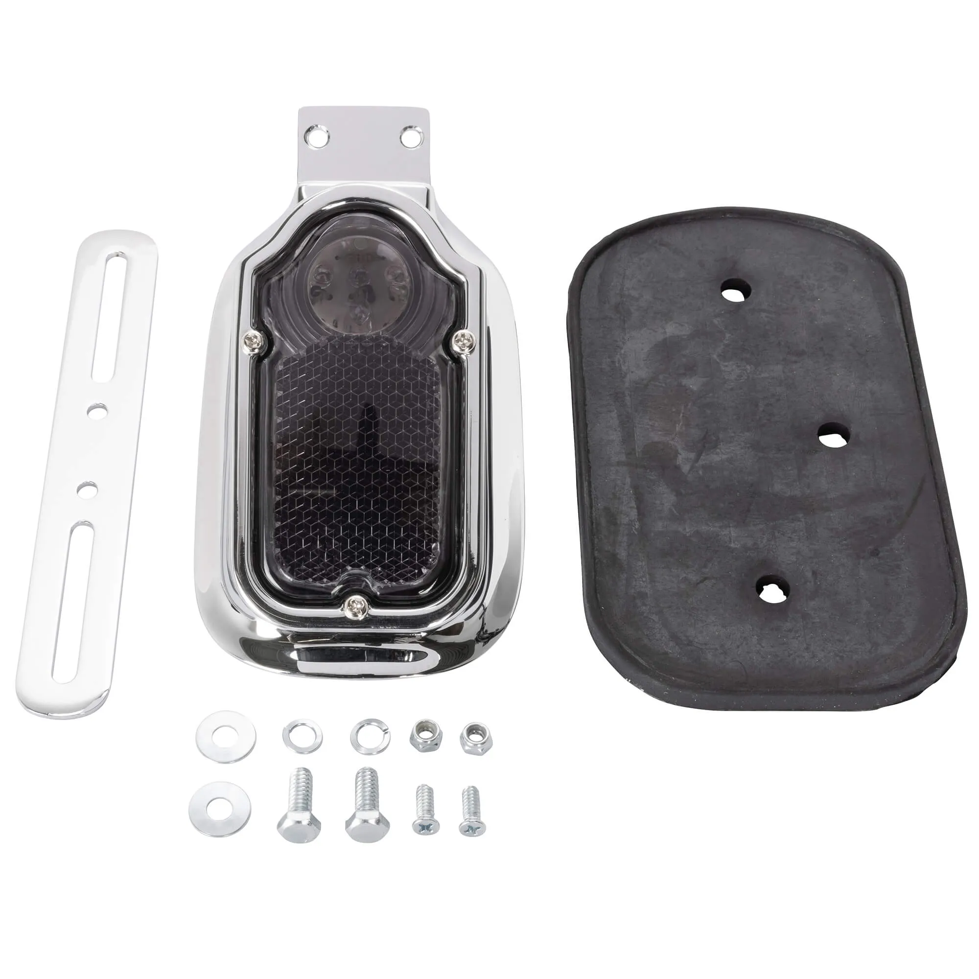 Tombstone LED Taillight - Smoked Lens - Chrome