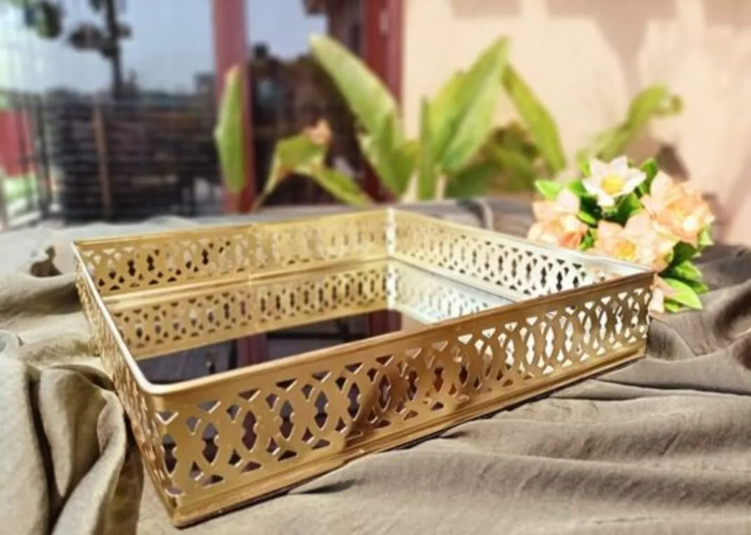 Tray Mirror AQ Square Decorative