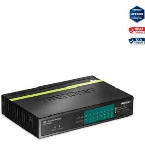 TRENDnet 8-Port Gigabit PoE  Switch, 8 x Gigabit PoE  Ports, 123W PoE Power Budget, 16 Gbps Switching Capacity, Desktop Switch, Ethernet Network Switch, Metal, Lifetime Protection, Black, TPE-TG80G