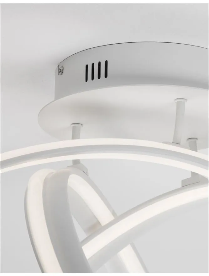 TRU Dimmable Sandy White Aluminium & Acrylic Knot Ceiling Light - ID 10362
