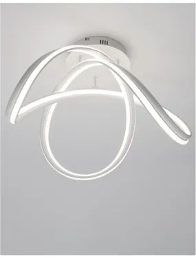 TRU Dimmable Sandy White Aluminium & Acrylic Knot Ceiling Light - ID 10362