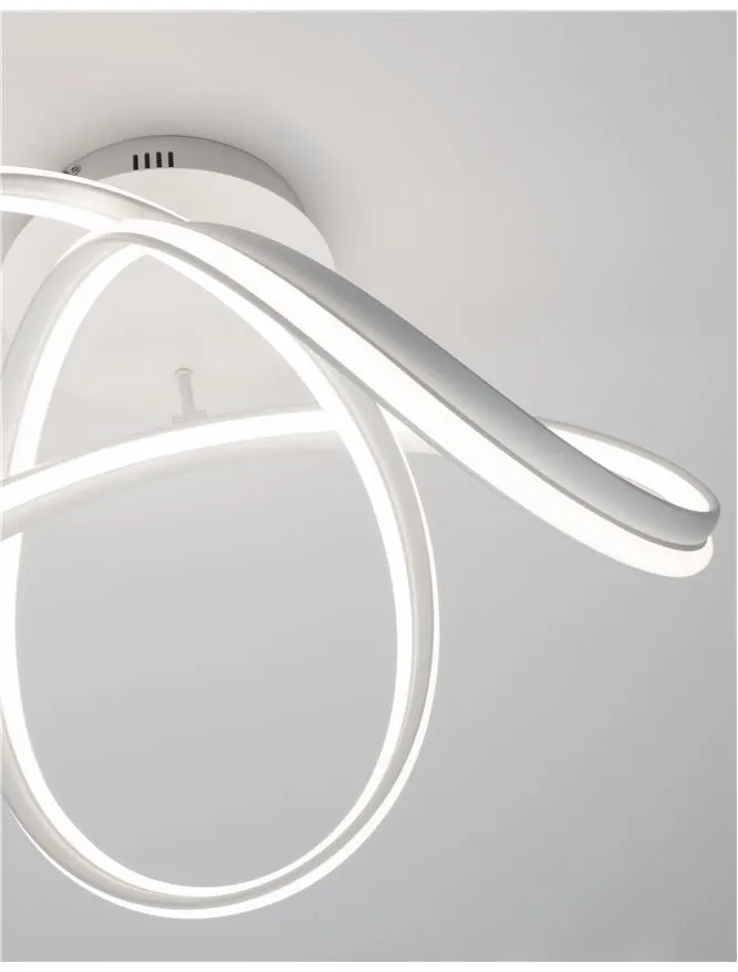TRU Dimmable Sandy White Aluminium & Acrylic Knot Ceiling Light - ID 10362
