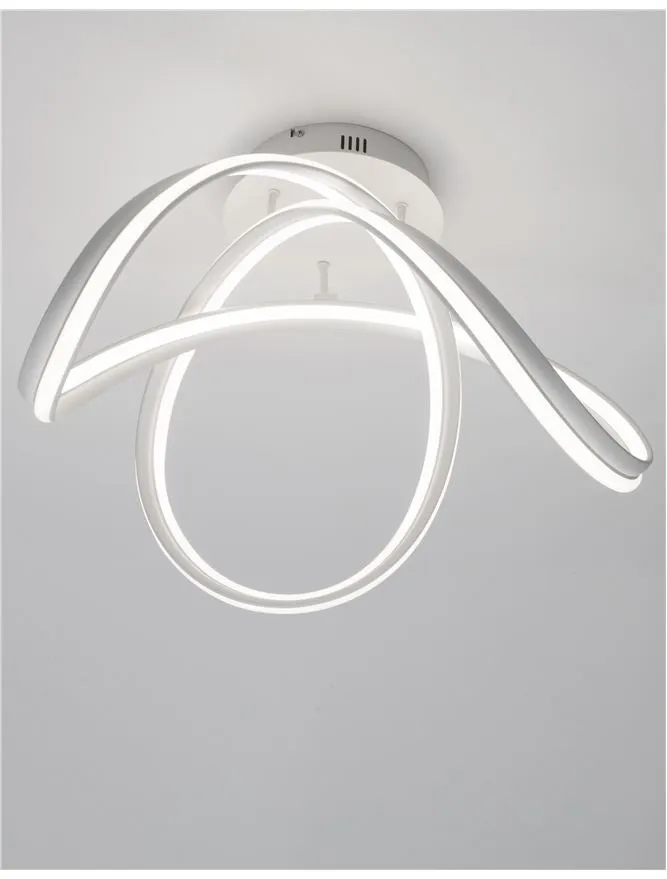 TRU Dimmable Sandy White Aluminium & Acrylic Knot Ceiling Light - ID 10362