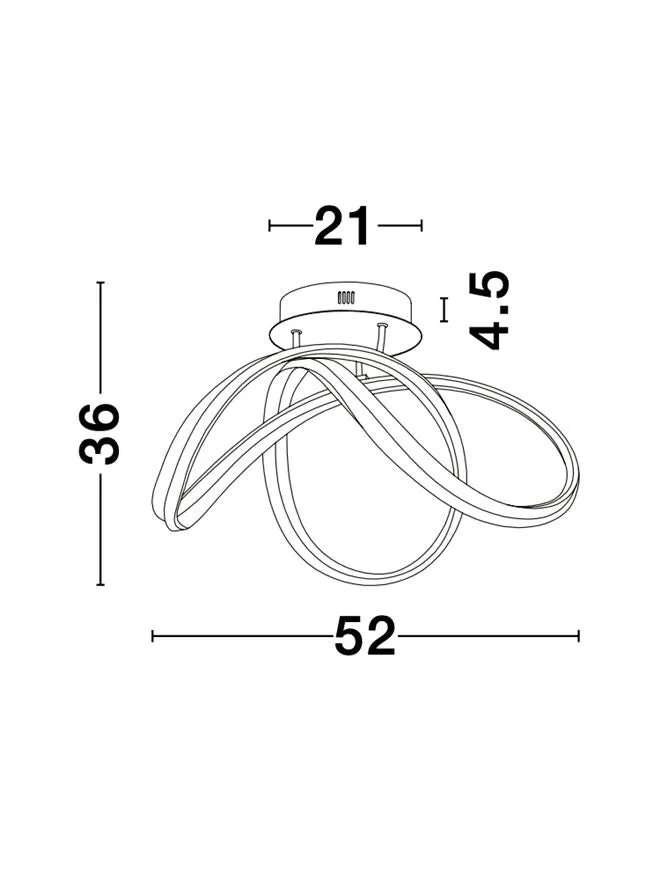 TRU Dimmable Sandy White Aluminium & Acrylic Knot Ceiling Light - ID 10362