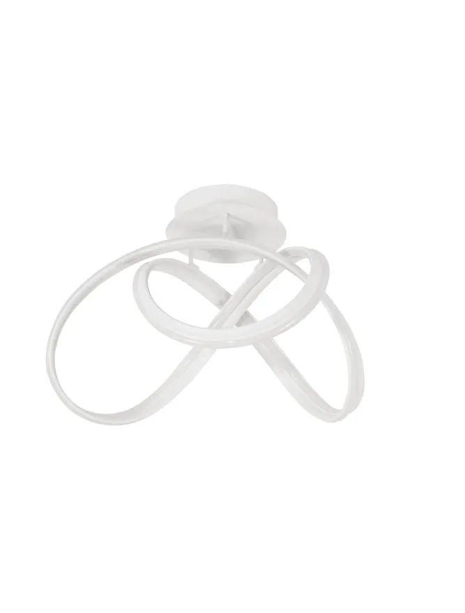 TRU Dimmable Sandy White Aluminium & Acrylic Knot Ceiling Light - ID 10362