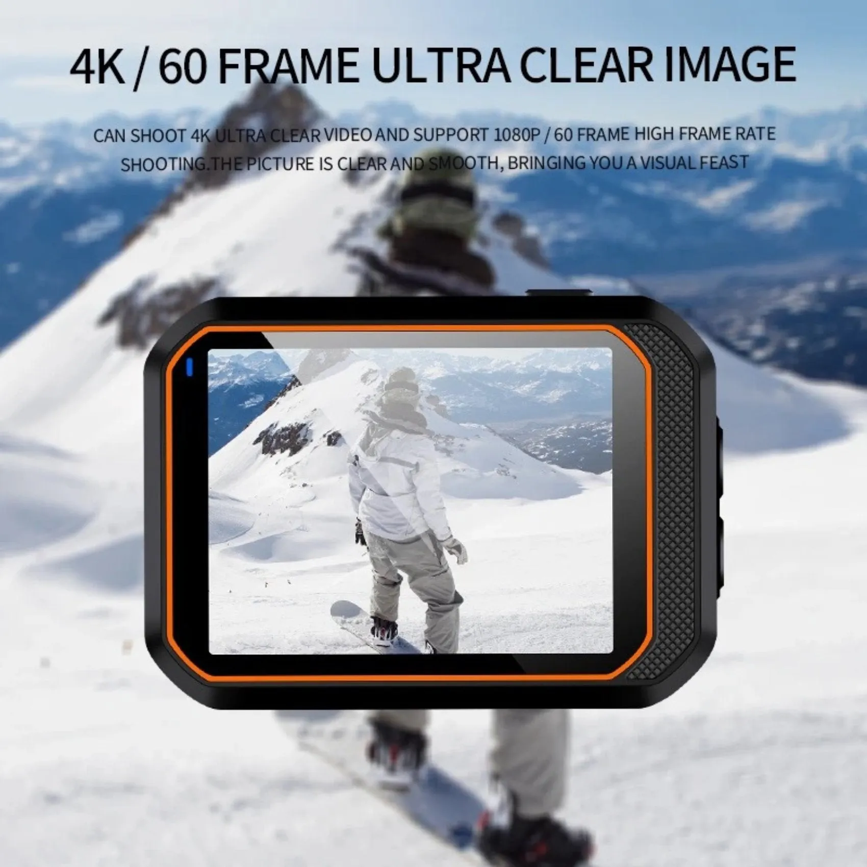 TUTT 4K 60fps 20MP Waterproof Action Camera Dash Cam 2” IPS Display IP68 Waterproof Underwater Wi-fi Motion Camera Hamlet Vlogging Hard Case 128GB SanDisk 3 in 1 SD/TF/Charging Kit