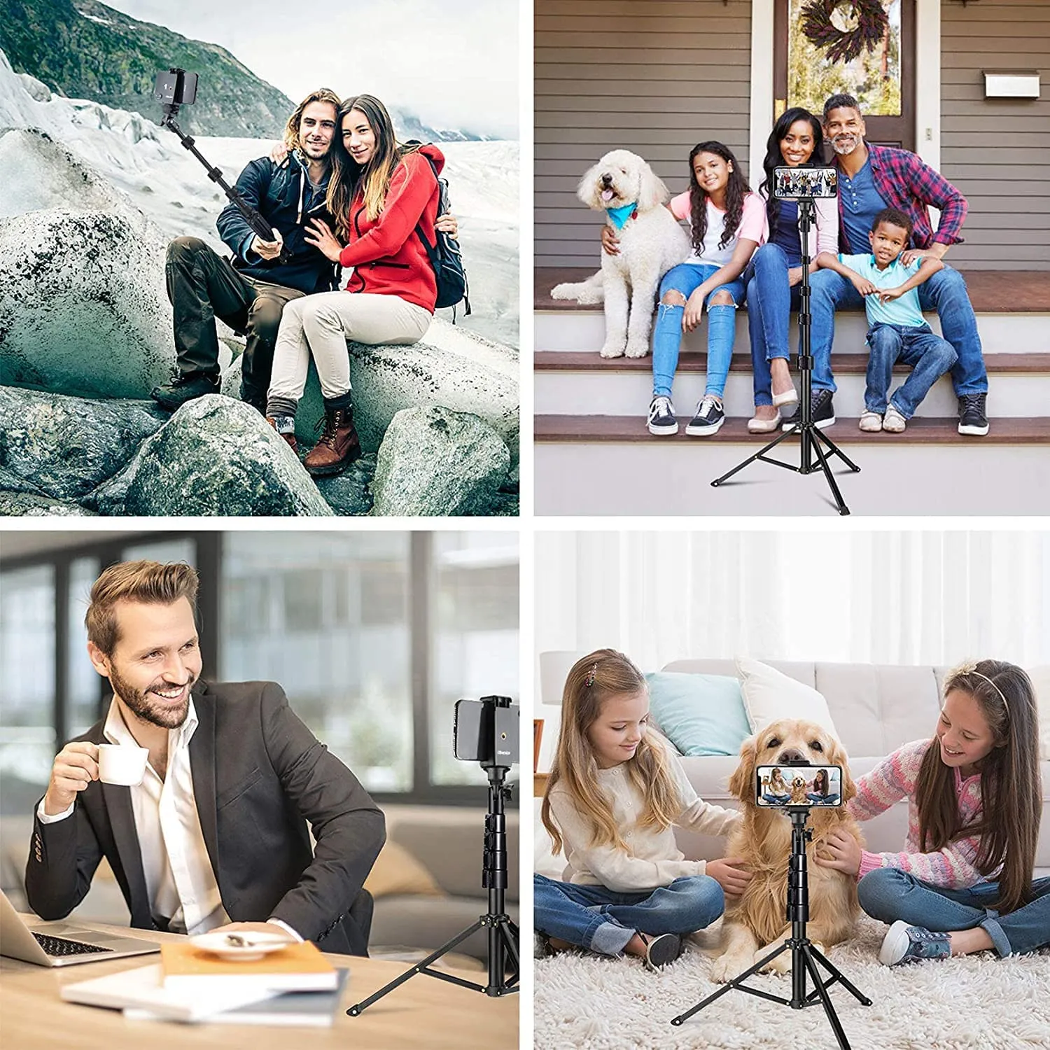 UBeesize 51" Extendable Tripod Stand with Bluetooth Remote