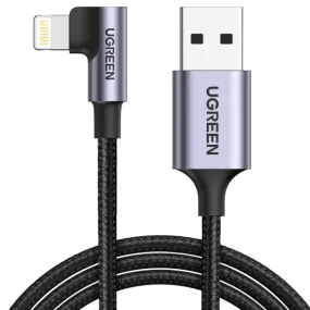 UGREEN MFi Certification Right Angel Lightning to USB A Cable