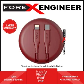 Uniq Halo Smart Cable Organiser ( USB-C to Lightning ) - Red (Barcode: 8886463666029 )