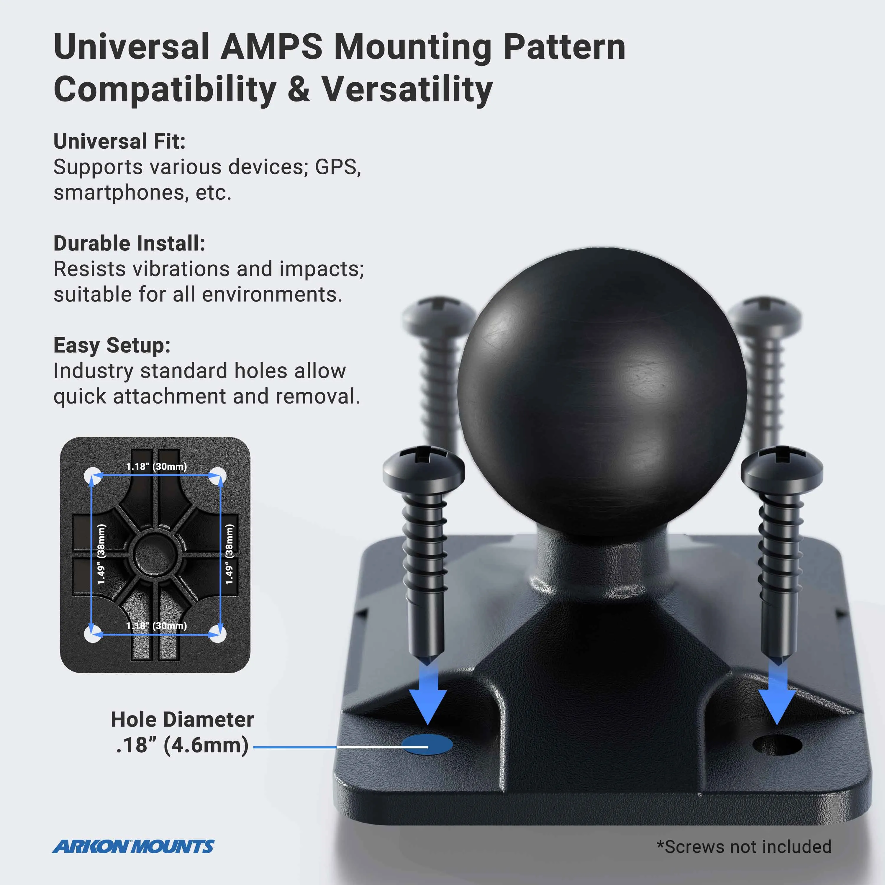Universal Marine Electronic Fishfinder Mount