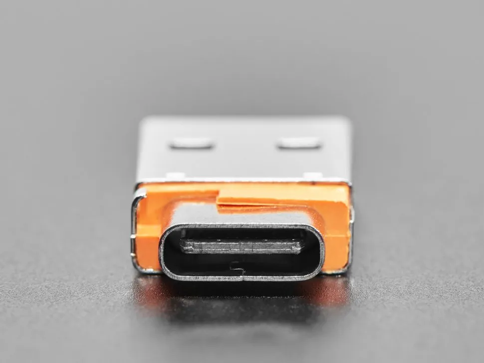USB A Plug to USB C Jack Microadapter