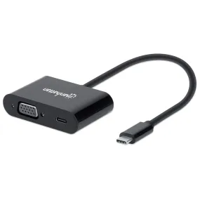 USB-C to VGA Converter with Power Delivery Port