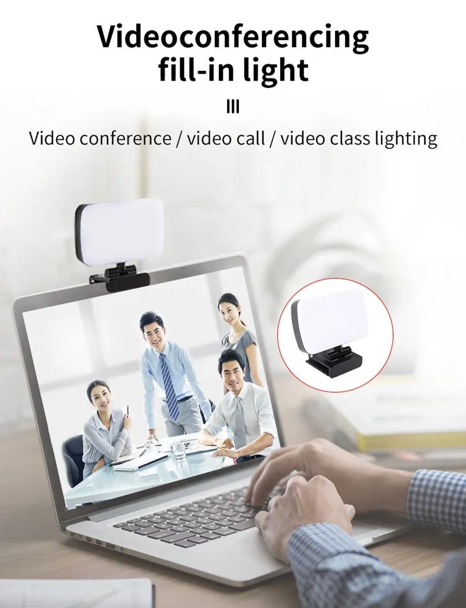 Vlog & Video Conference Lighting Kit - Small Zoom Light for Video Recording/Live Streaming/Remote Working/Distance Learning/Online Meeting/Laptop Video Conferencing and Make up