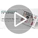 Vtopmart 25 PCS Clear Plastic Drawer Organizers Set, 4-Size Versatile Bathroom and Vanity Drawer Organizer Trays, Storage Bins for Makeup, Bedroom, Kitchen Gadgets Utensils and Office