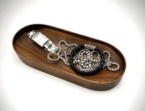Walnut Catchall, Valet Tray, Wooden Desk Organizer