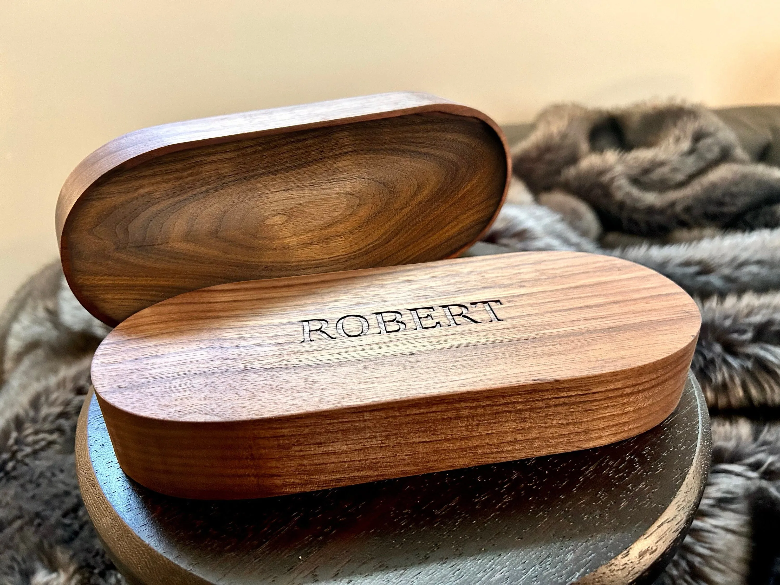 Walnut Personalized Valet