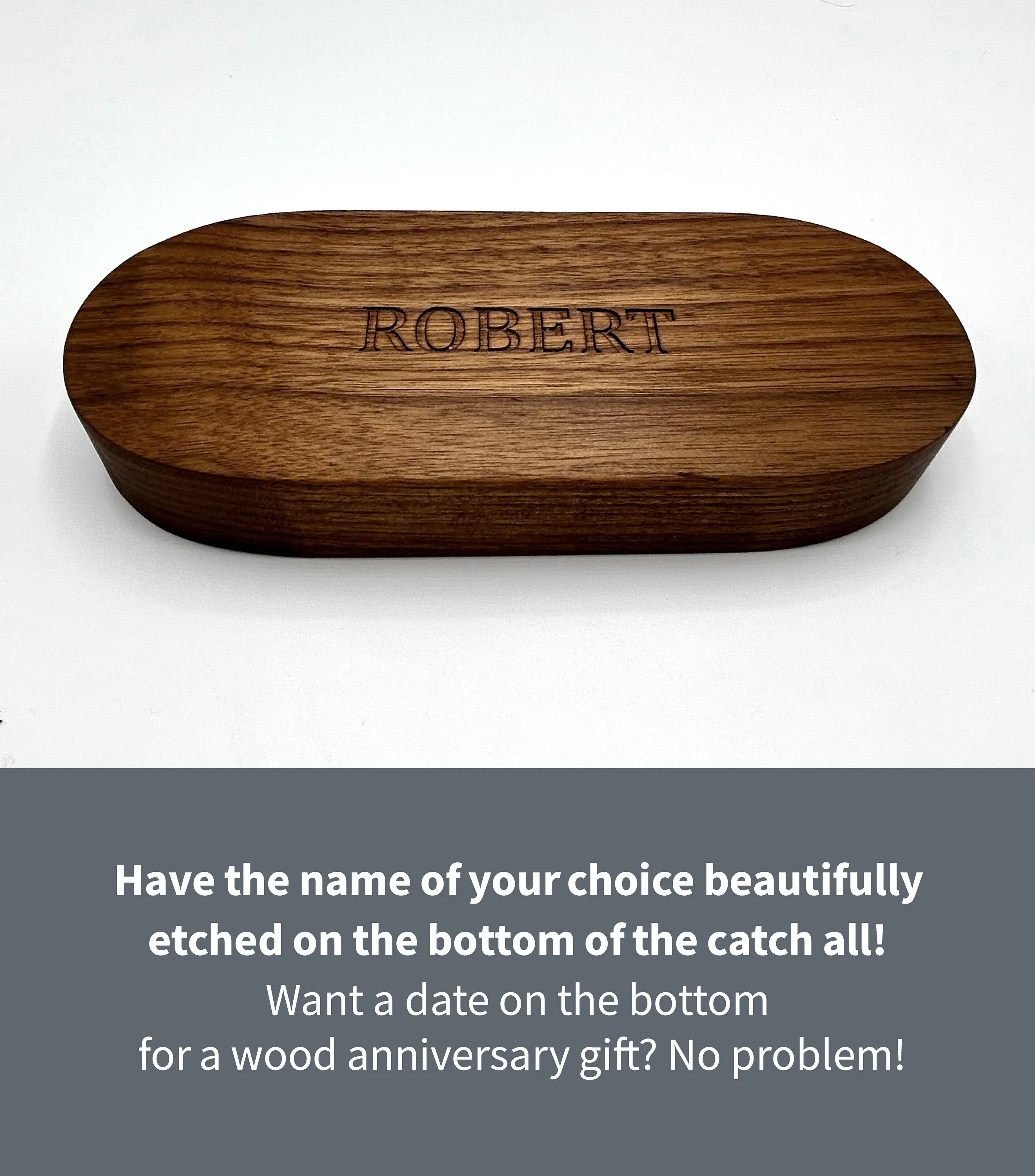 Walnut Personalized Valet