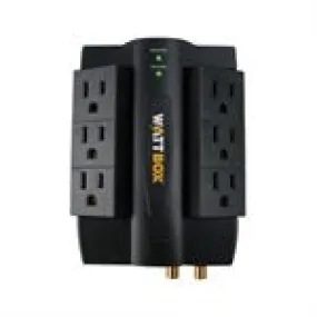 Wattbox Power 6 Outlet Wall Tap Rotating