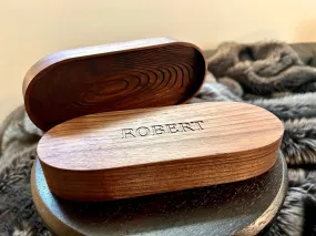 Wood Valet Walnut Personalized