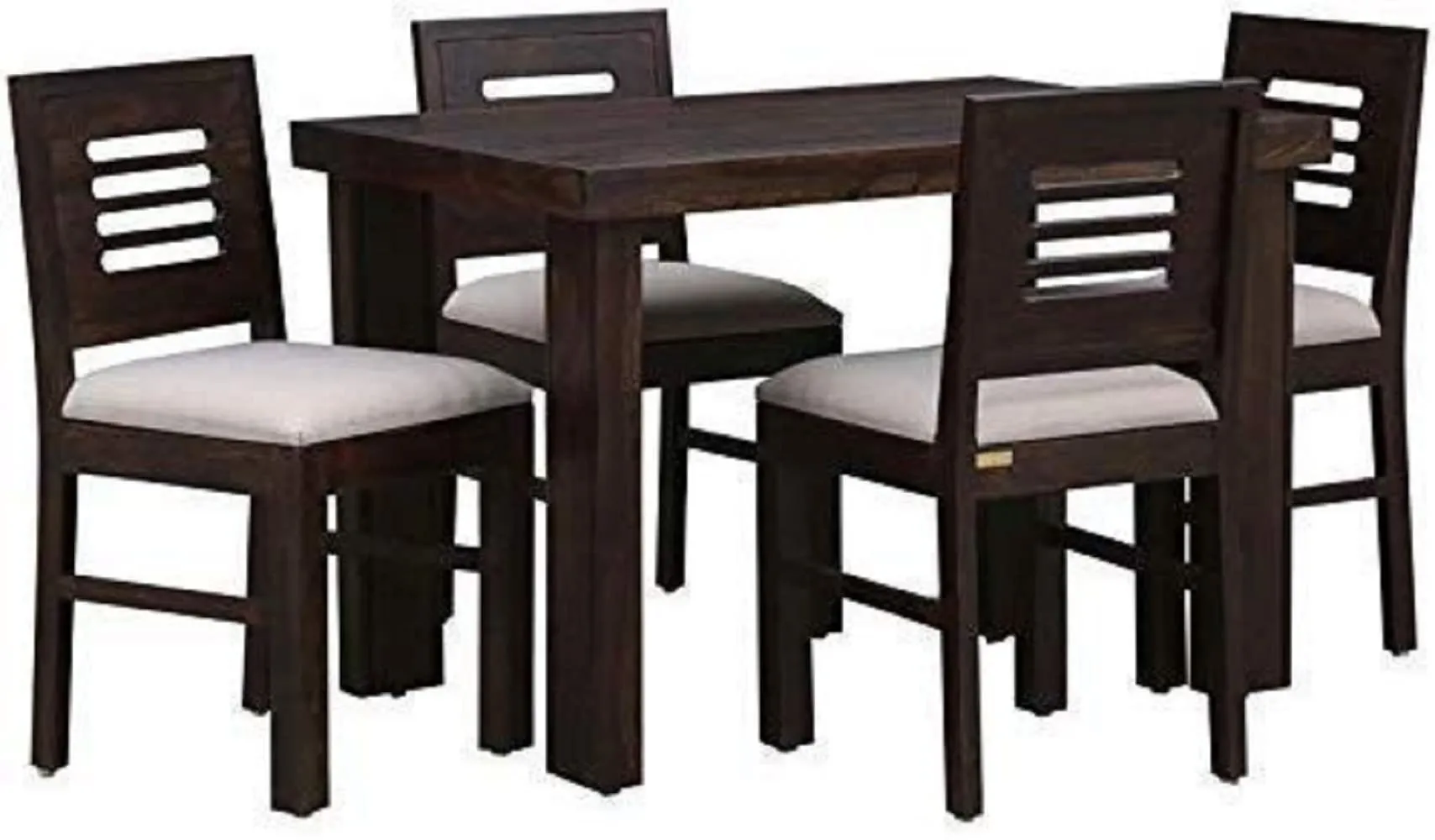 Wooden Craftico Sheesham Wood Dining Set 4 Seater for Living Room Wooden Dining Table Set with 4 Chairs (Warm Chestnut Finish)