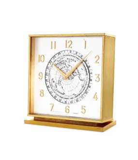 World Time Desk Clock | Gilt Brass